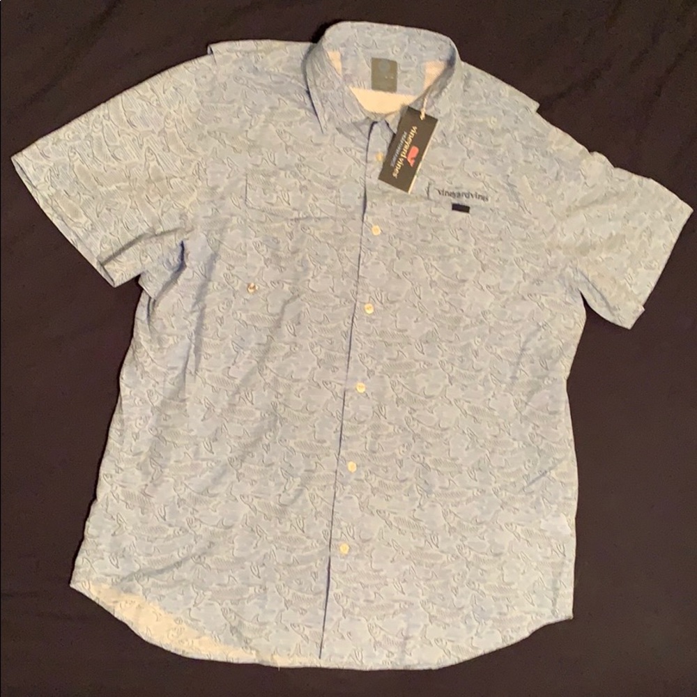 Vineyard Vines Harbor Shirt Large NWT